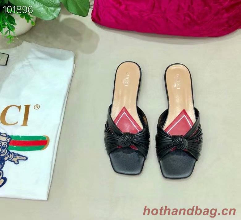 Gucci Metallic leather slide sandal GG1511BL-2