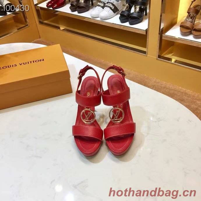 Louis Vuitton lady leather Sandals LV955SY-4 10CM height