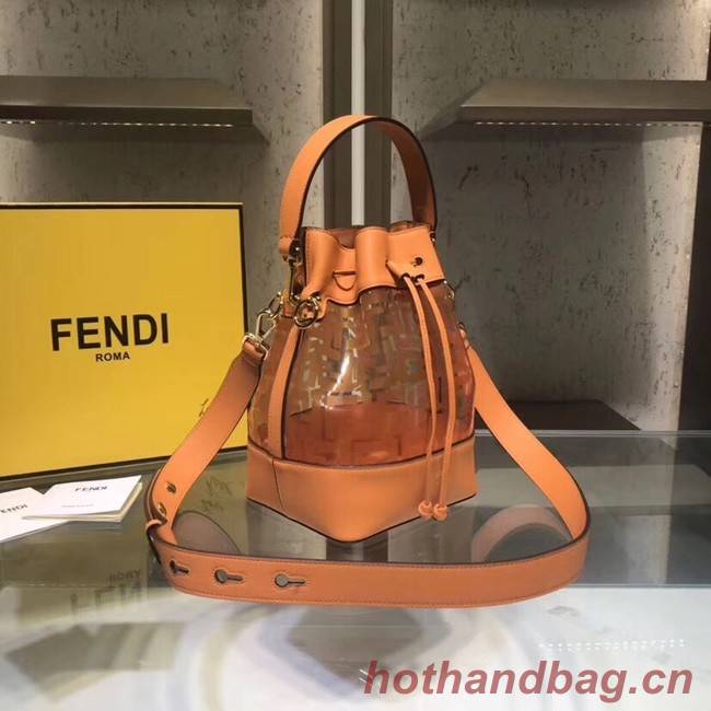 Fendi MON TRESOR PU Mini Handbag 8BS010 brown