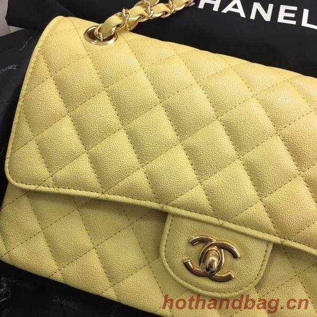 Chanel Calfskin & Gold-Tone Metal A01112 yellow