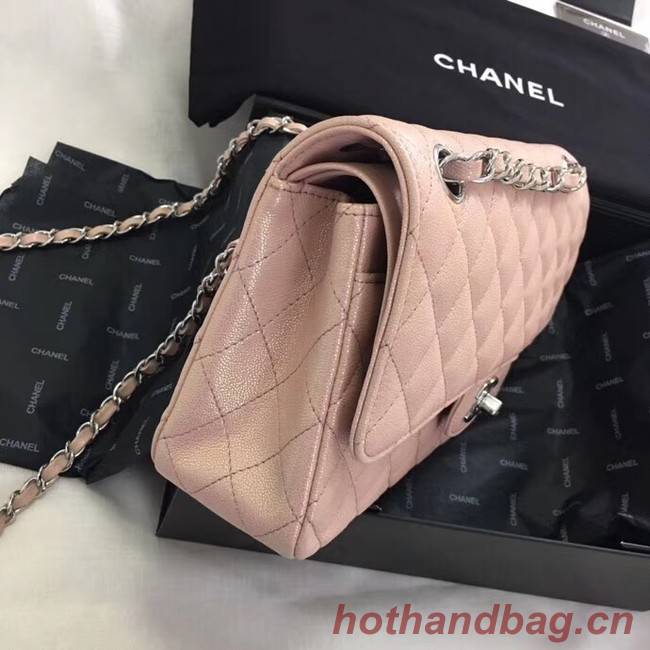 Chanel Calfskin & Silver-Tone Metal A01112 nude