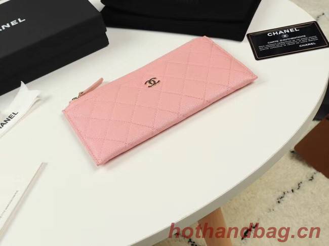 Chanel Calfskin Leather & Gold-Tone Metal A84107 light pink