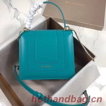 Bvlgari Serpenti Forever leather small crossbody bag 288687 blue&white