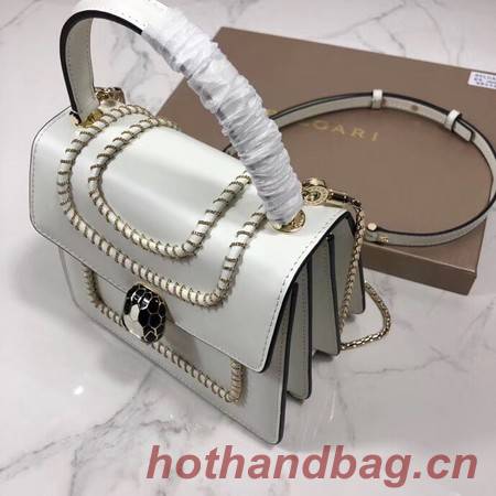 Bvlgari Serpenti Forever leather small crossbody bag B286999 white