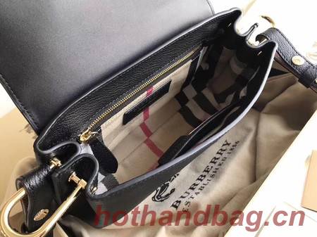 BURBERRY Hampshire vintage check leather cross-body bag 6101 black