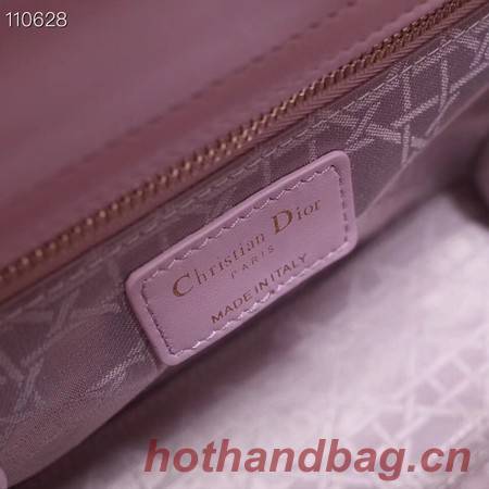 Dior lucky badges Original sheepskin Tote Bag A88035 light pink