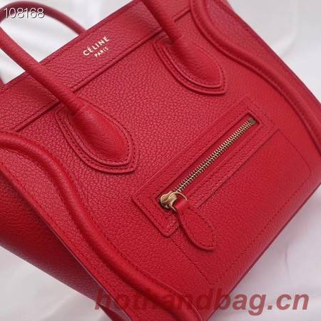 CELINE NANO LUGGAGE BAG IN LAMINATED LAMBSKIN 189244-11