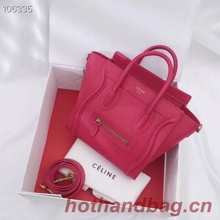 CELINE NANO LUGGAGE BAG IN LAMINATED LAMBSKIN 189244-16