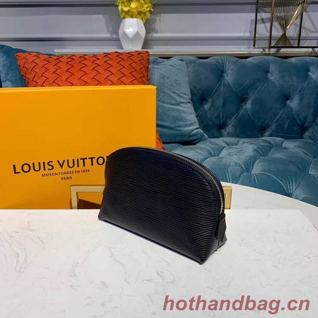 Louis vuitton original Epi Leather COSMETIC POUCH PM M52030 black