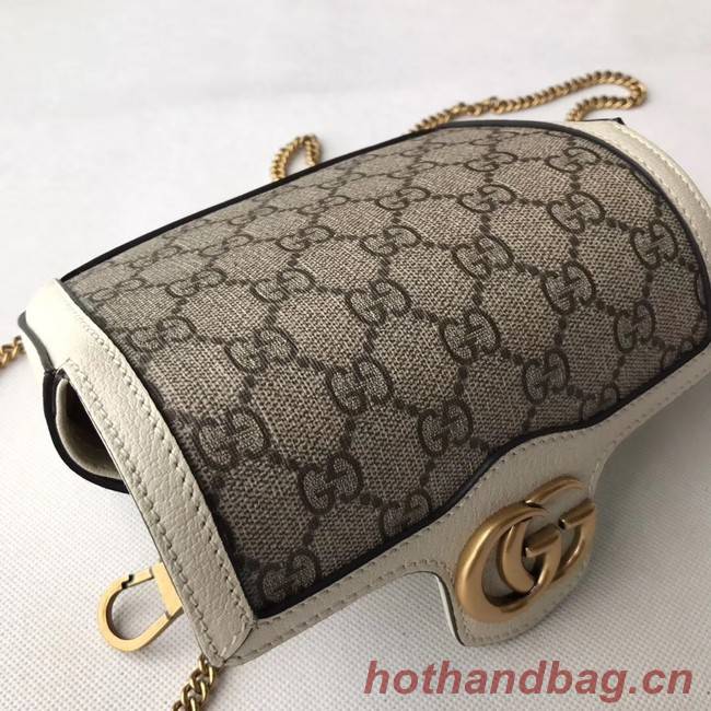 Gucci GG Supreme canvas 476433 Mini Shoulder Bag white