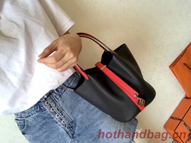 Hermes Picotin Lock PM Bags Original Leather H8688 black&red