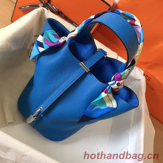 Hermes Picotin Lock PM Bags Original Leather H8688 blue