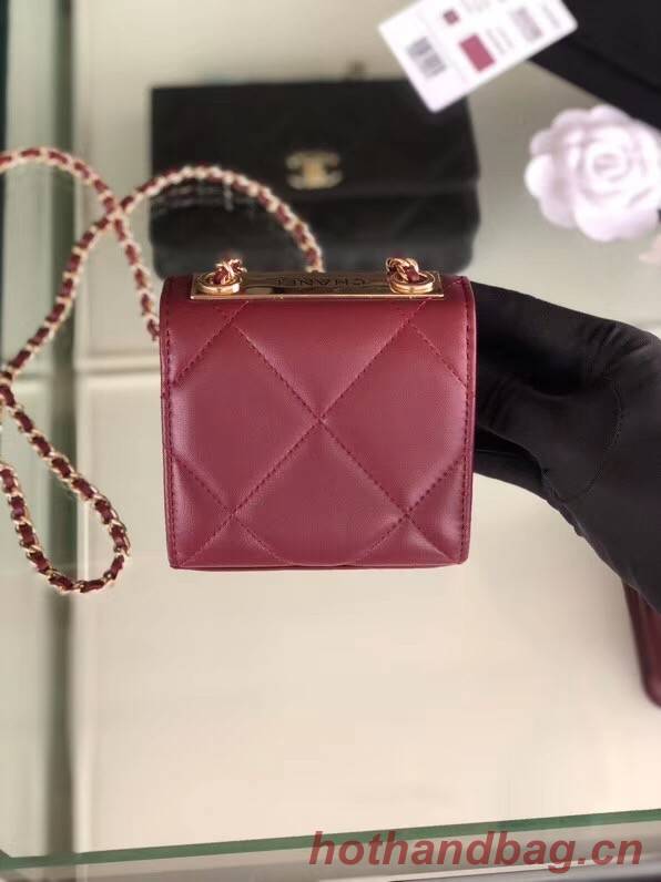 Chanel flap bag Lambskin & Gold-Tone Metal 3797 Purplish