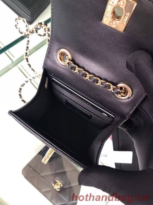 Chanel flap bag Lambskin & Gold-Tone Metal 3797 black