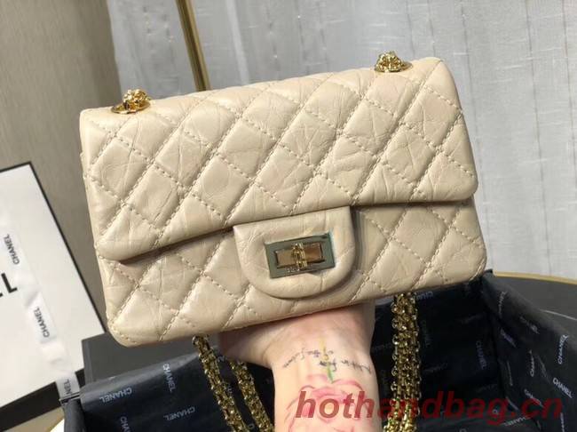 Chanel Shoulder Bag Original Leather Off White AS0874 Gold