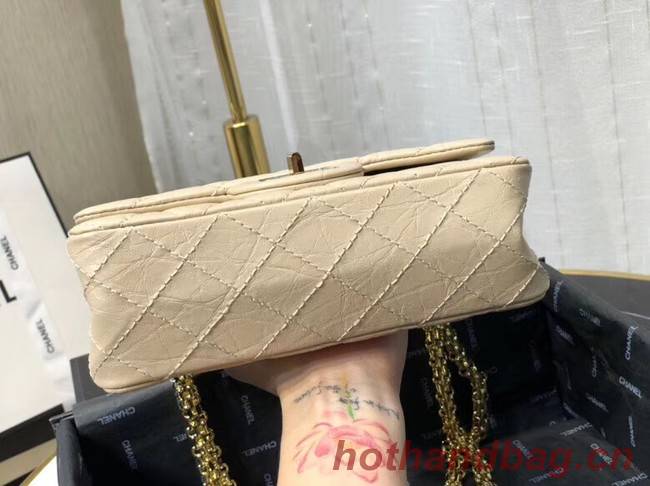 Chanel Shoulder Bag Original Leather Off White AS0874 Gold