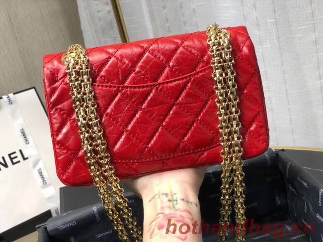 Chanel Shoulder Bag Original Leather Red AS0874 Gold