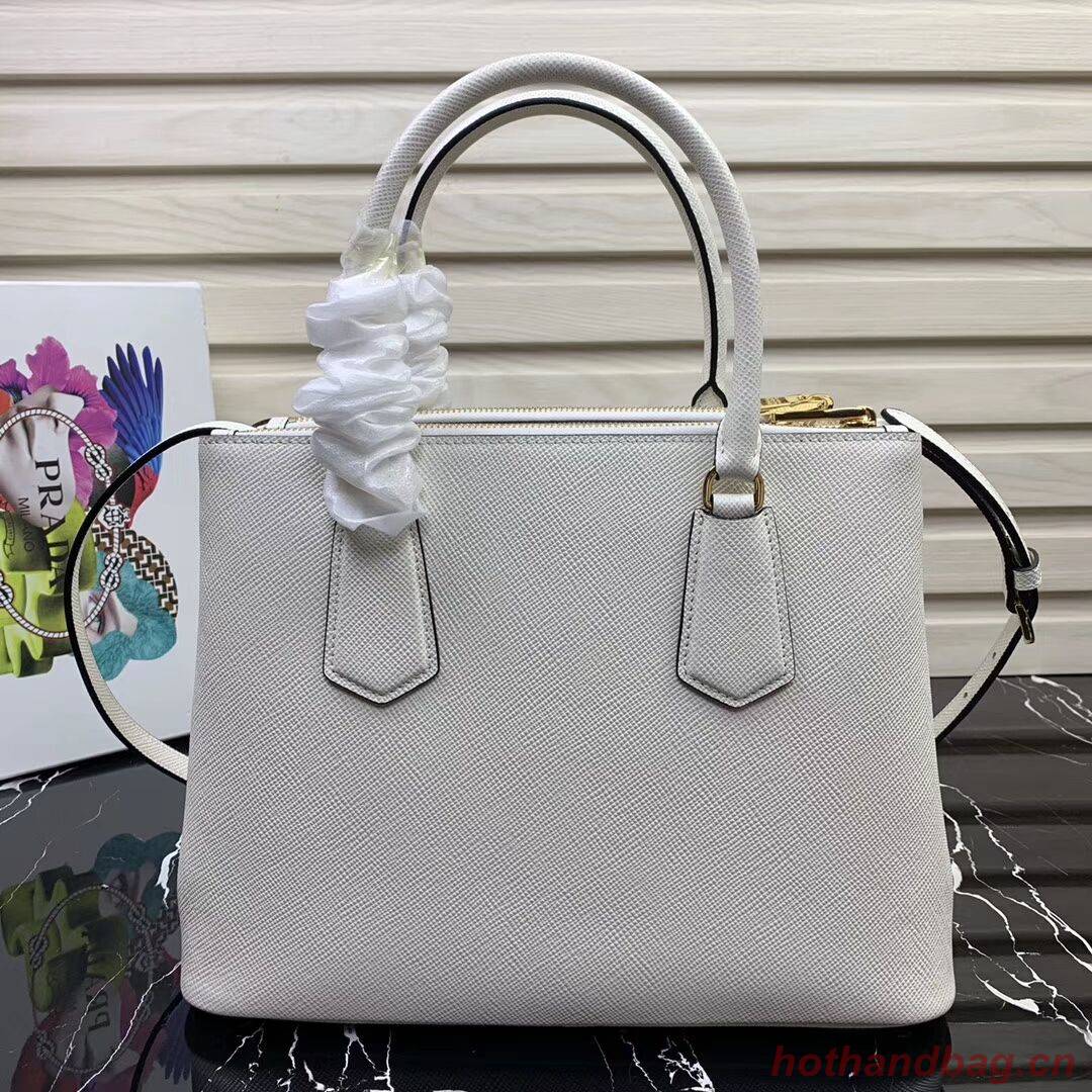 Prada Galleria Saffiano Leather Bag 1BA232 White