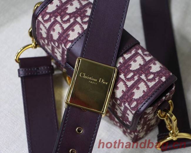 Dior 30 MONTAIGNE JACQUARD CANVAS BOX BAG M928 burgundy