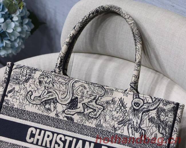 DIOR BOOK TOTE BAG IN EMBROIDERED CANVAS C1287