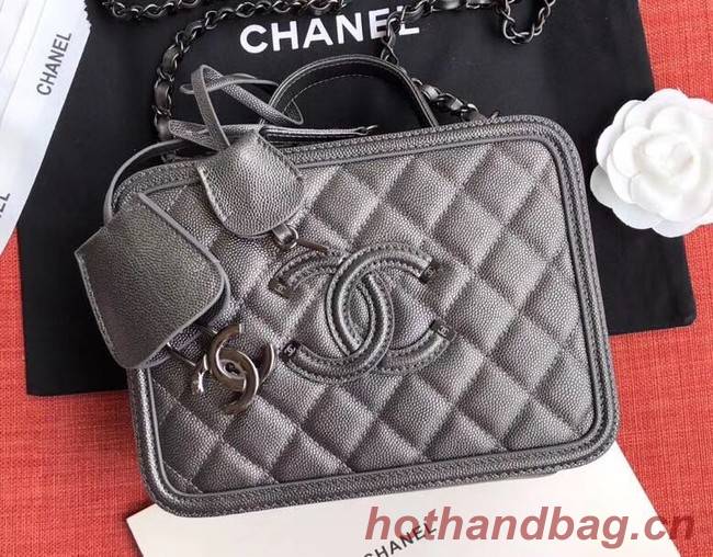 Chanel Original Leather Cosmetic Bag A93343 Black