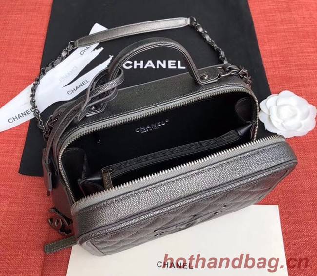 Chanel Original Leather Cosmetic Bag A93343 Black