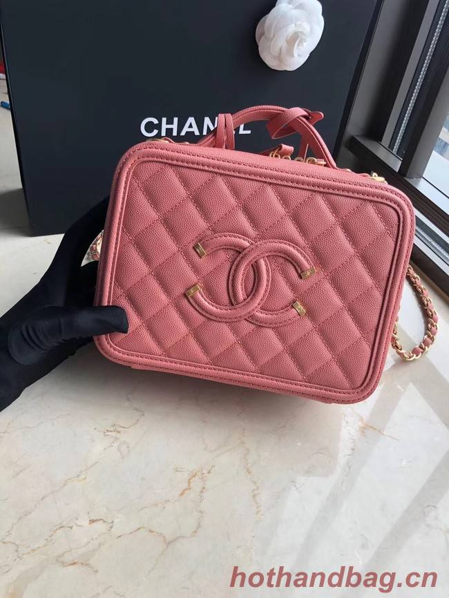 Chanel Original Leather Medium Cosmetic Bag 93443 Pink