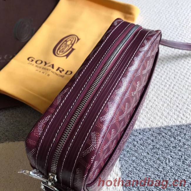 Goyard Calfskin Leather Shoulder Bag 6788 Wine