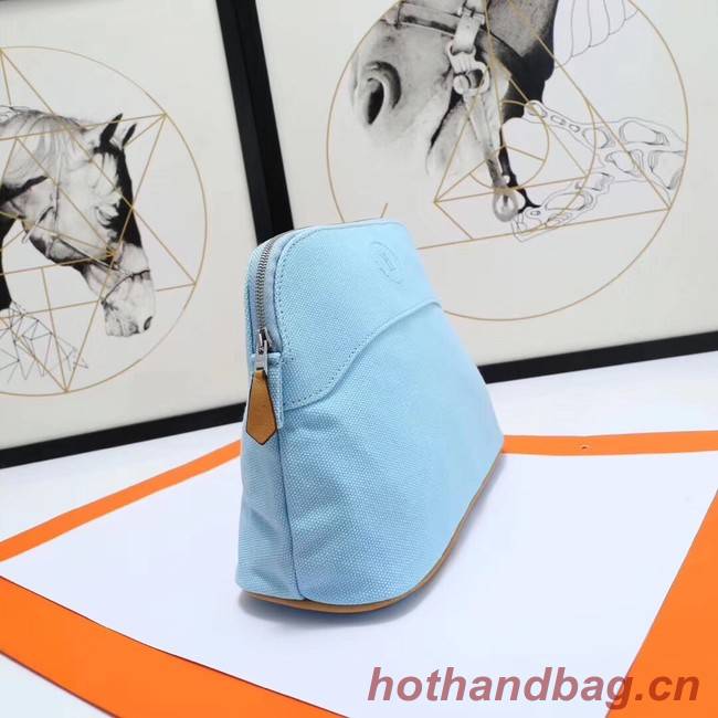 Hermes Cosmetic Bag H3699 Light Blue