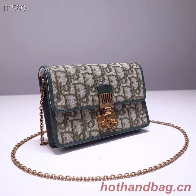 Dior DIORAMA leather Chain bag S2012 green