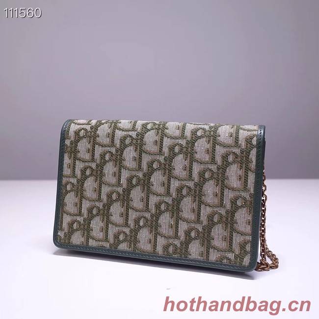 Dior DIORAMA leather Chain bag S2012 green