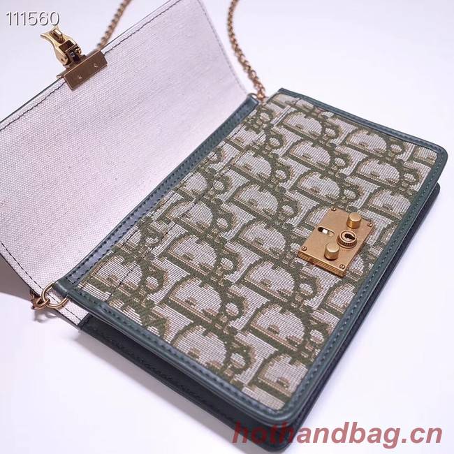 Dior DIORAMA leather Chain bag S2012 green