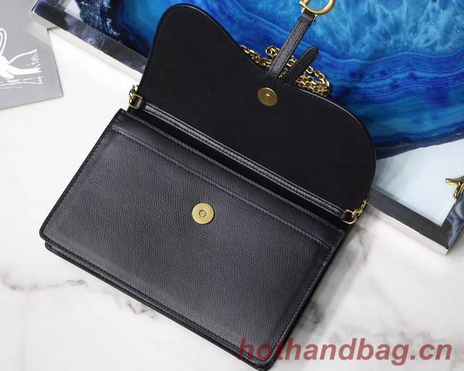 Dior SADDLE DIOR OBLIQUE Chain Clutch bag S5614 black