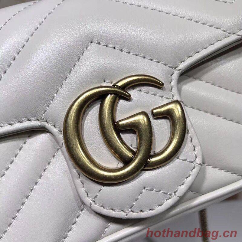 Gucci GG Marmont super mini bag 574969 white