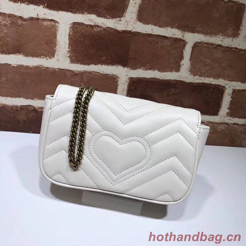 Gucci GG Marmont super mini bag 574969 white