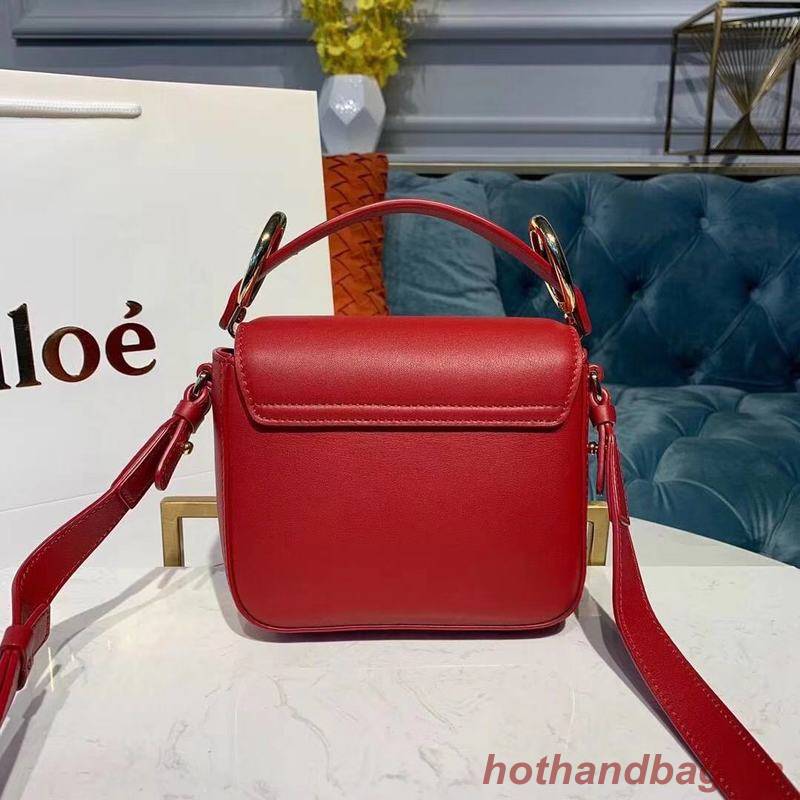 Chloe Original Calfskin Leather Top Handle Small Bag 3S030 Red