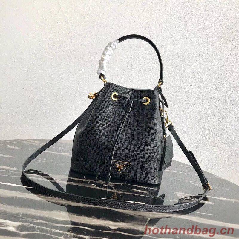 Prada Galleria Saffiano Leather Bag 1BE032 Black