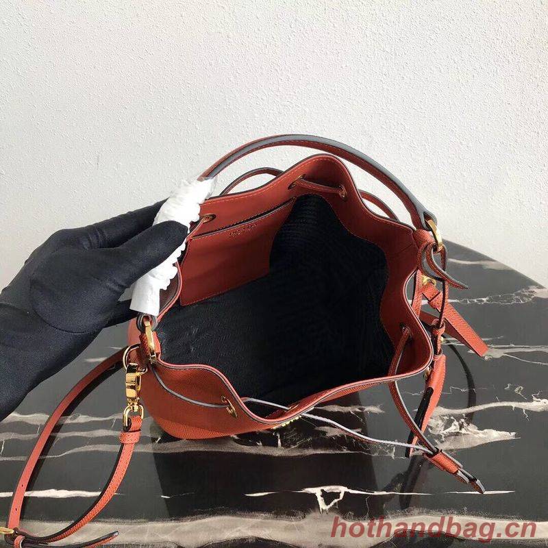 Prada Galleria Saffiano Leather Bag 1BE032 Dark Orange