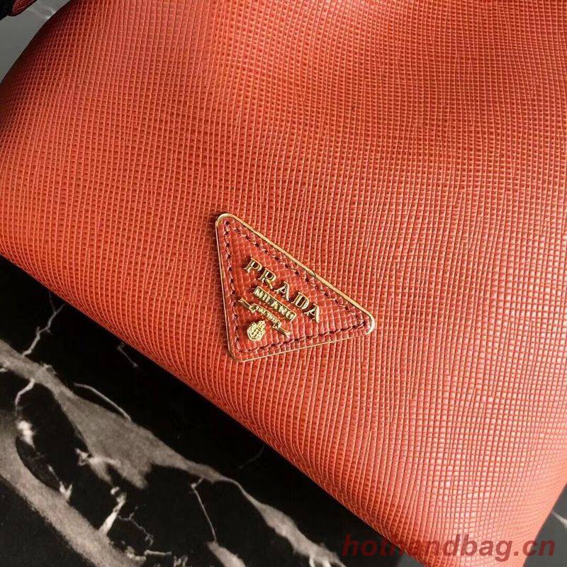 Prada Galleria Saffiano Leather Bag 1BE032 Dark Orange