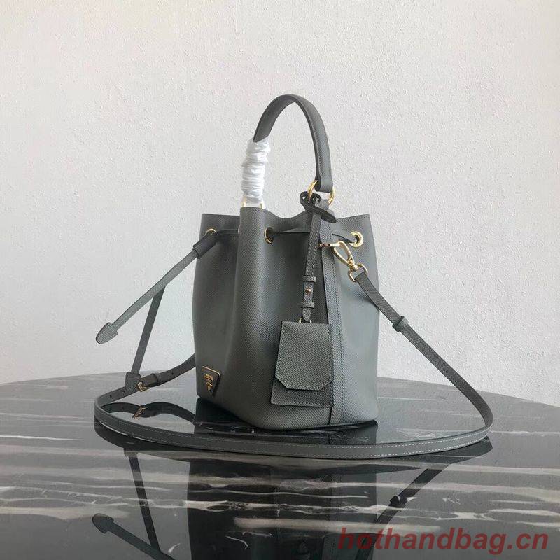 Prada Galleria Saffiano Leather Bag 1BE032 Gray