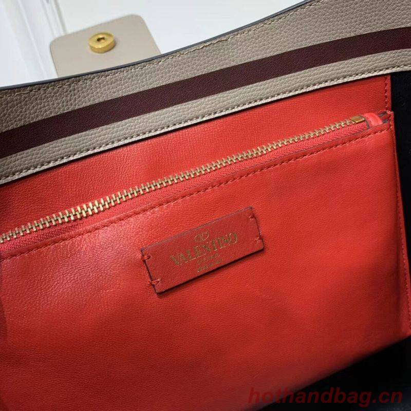 VALENTINO Origianl Palm Leather Bag V5002 Gray