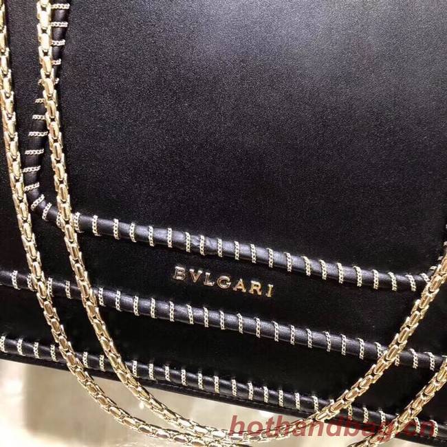 BVLGARI Medium Shoulder Bag Calfskin Leather BG22890 black