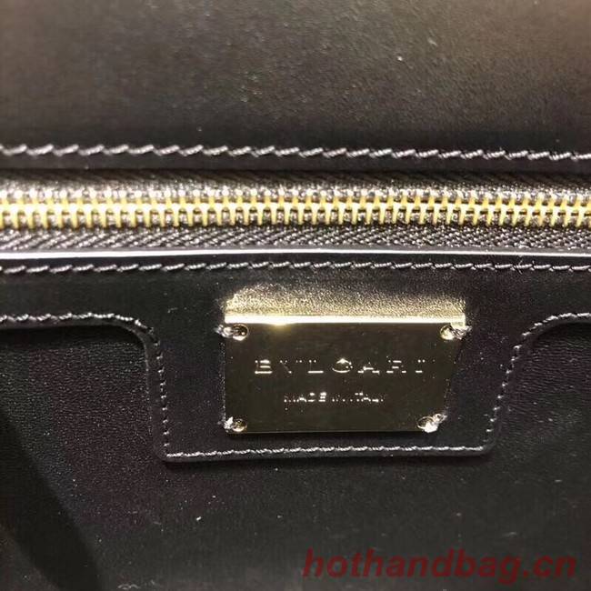 BVLGARI Medium Shoulder Bag Calfskin Leather BG22890 black