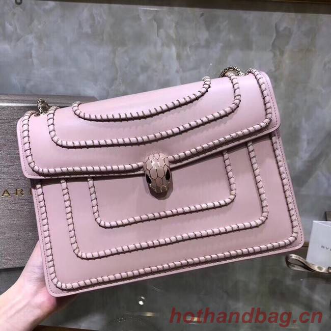 BVLGARI Medium Shoulder Bag Calfskin Leather BG22890 pink