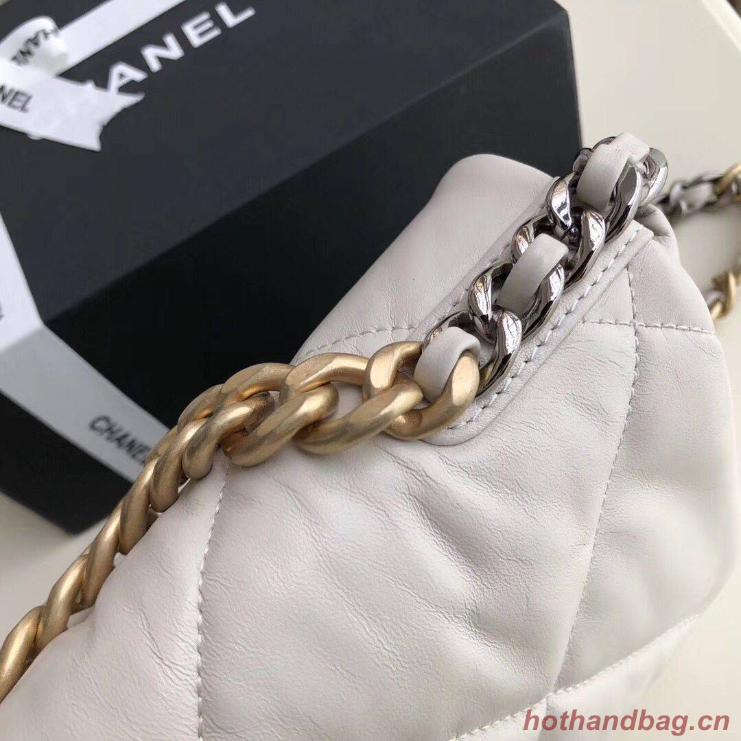 Chanel 19 flap bag AS1160 White