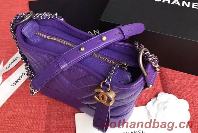 Chanel gabrielle small hobo bag A91810 purple