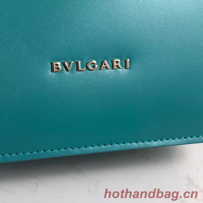 Bvlgari Serpenti Forever Pearl fish skin&Calfskin Leather small crossbody bag 288687 blue