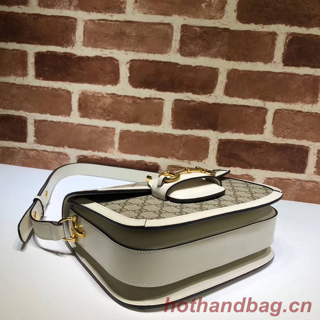 Gucci GG Supreme canvas shoulder bag 602204 white