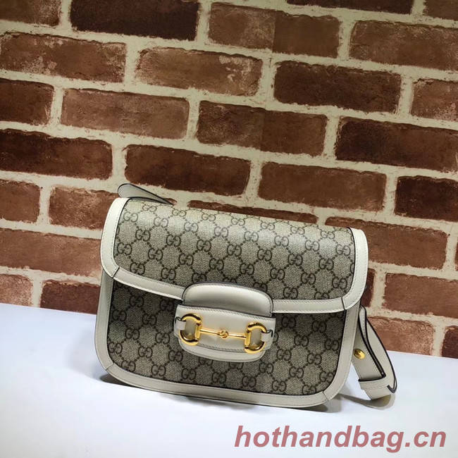 Gucci GG Supreme canvas shoulder bag 602204 white