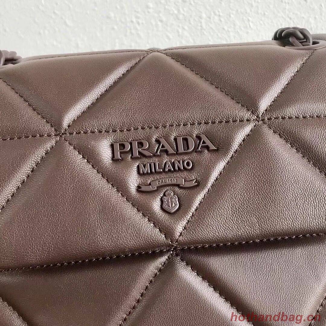 Small Prada Spectrum shoulder bag 1BD233 Dark Brown